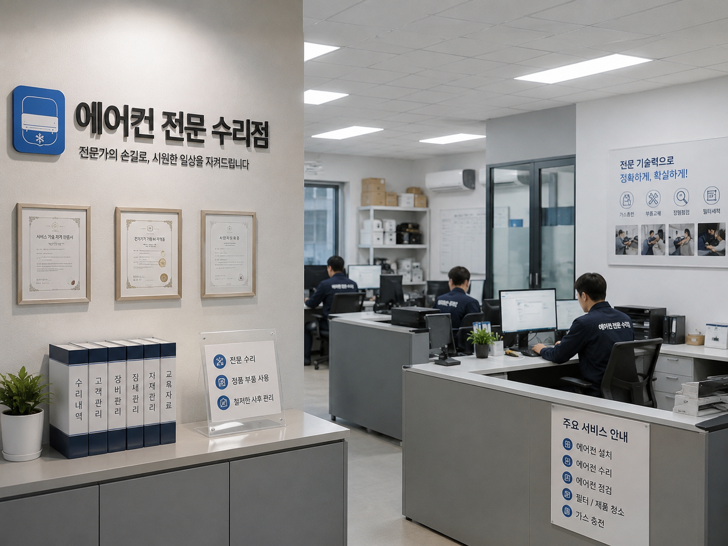 에어컨 수리상담 센터 이미지